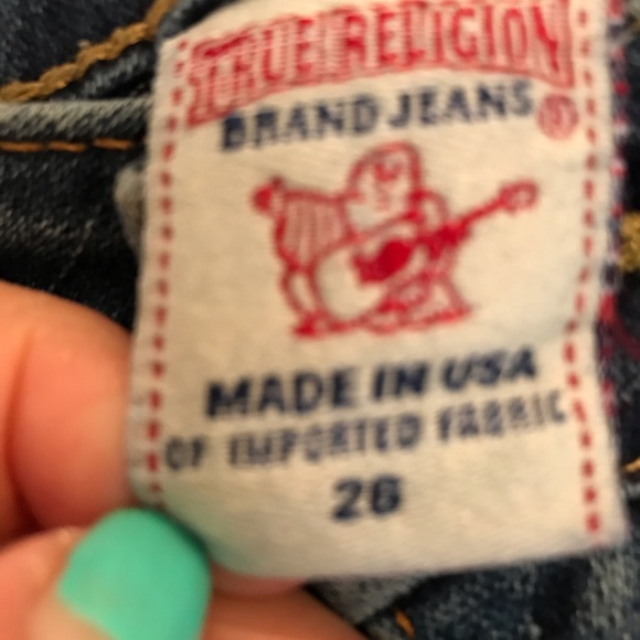 True Religion denim boot cut jeans size 26. - Picture 3 of 7